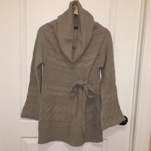 Katherine Barclay gray cowl neck tunic sweater | S NWT